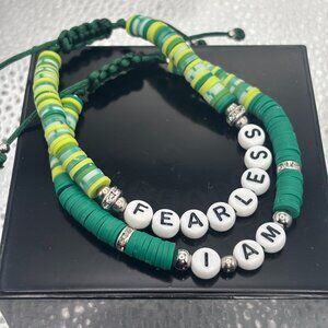 Handmade Affirmation Bracelet Set - Size 7